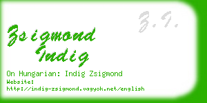 zsigmond indig business card